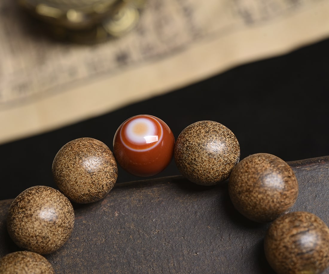 16mm Chenxiang Wood Beads Bracelet Bangle - 4