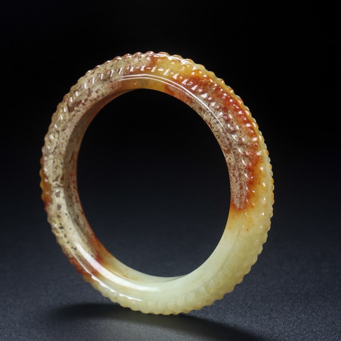 Old Hetian Jade Bracelet Bangle 60mm I.D. - 2