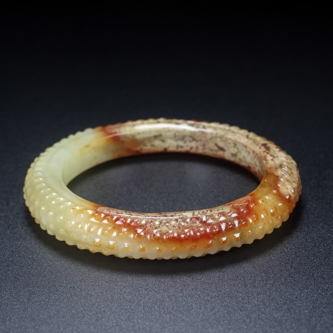 Old Hetian Jade Bracelet Bangle 60mm I.D. - 5