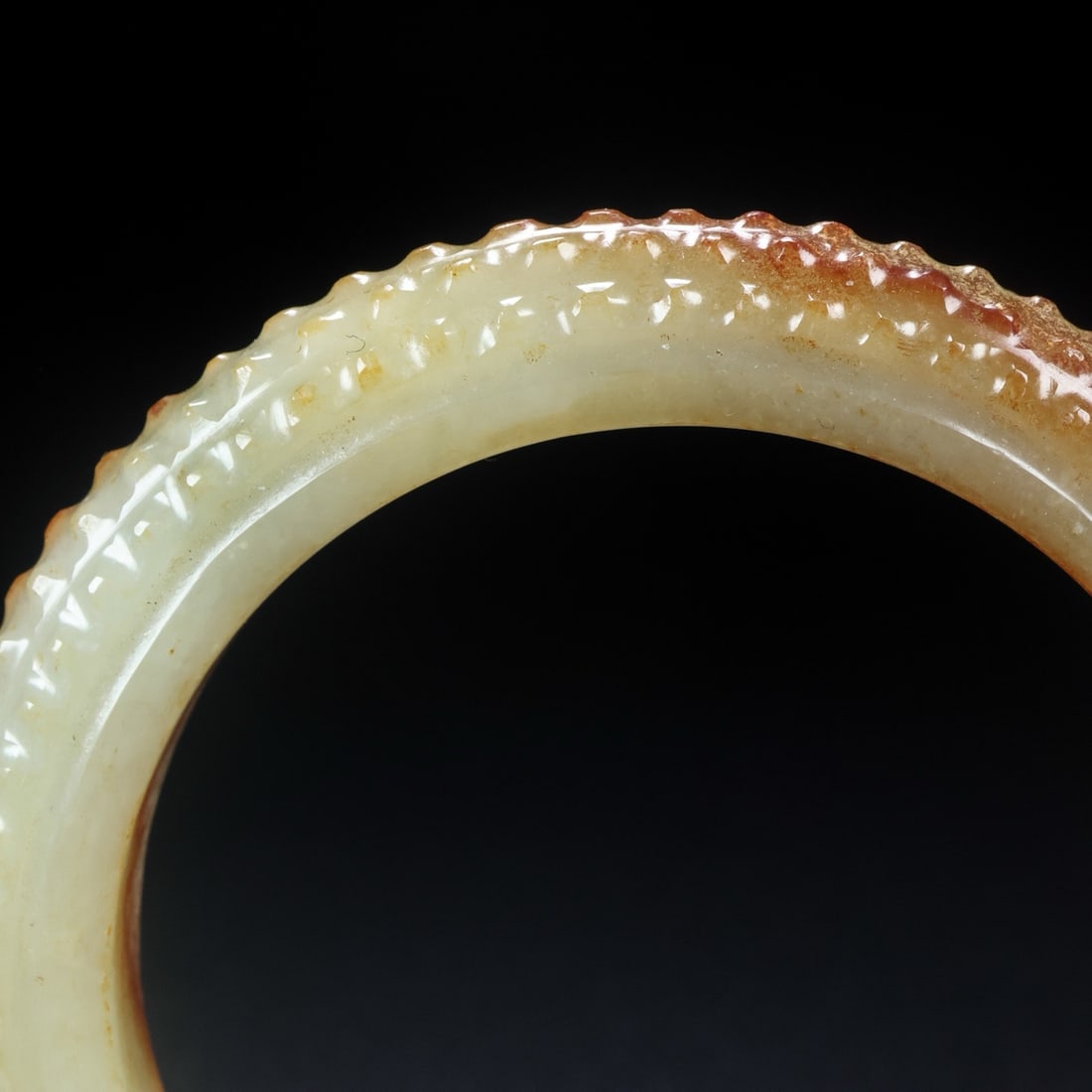 Old Hetian Jade Bracelet Bangle 60mm I.D. - 7