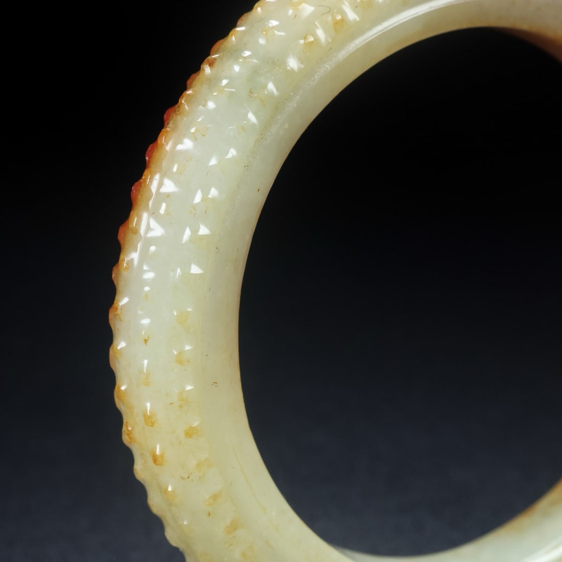 Old Hetian Jade Bracelet Bangle 60mm I.D. - 8