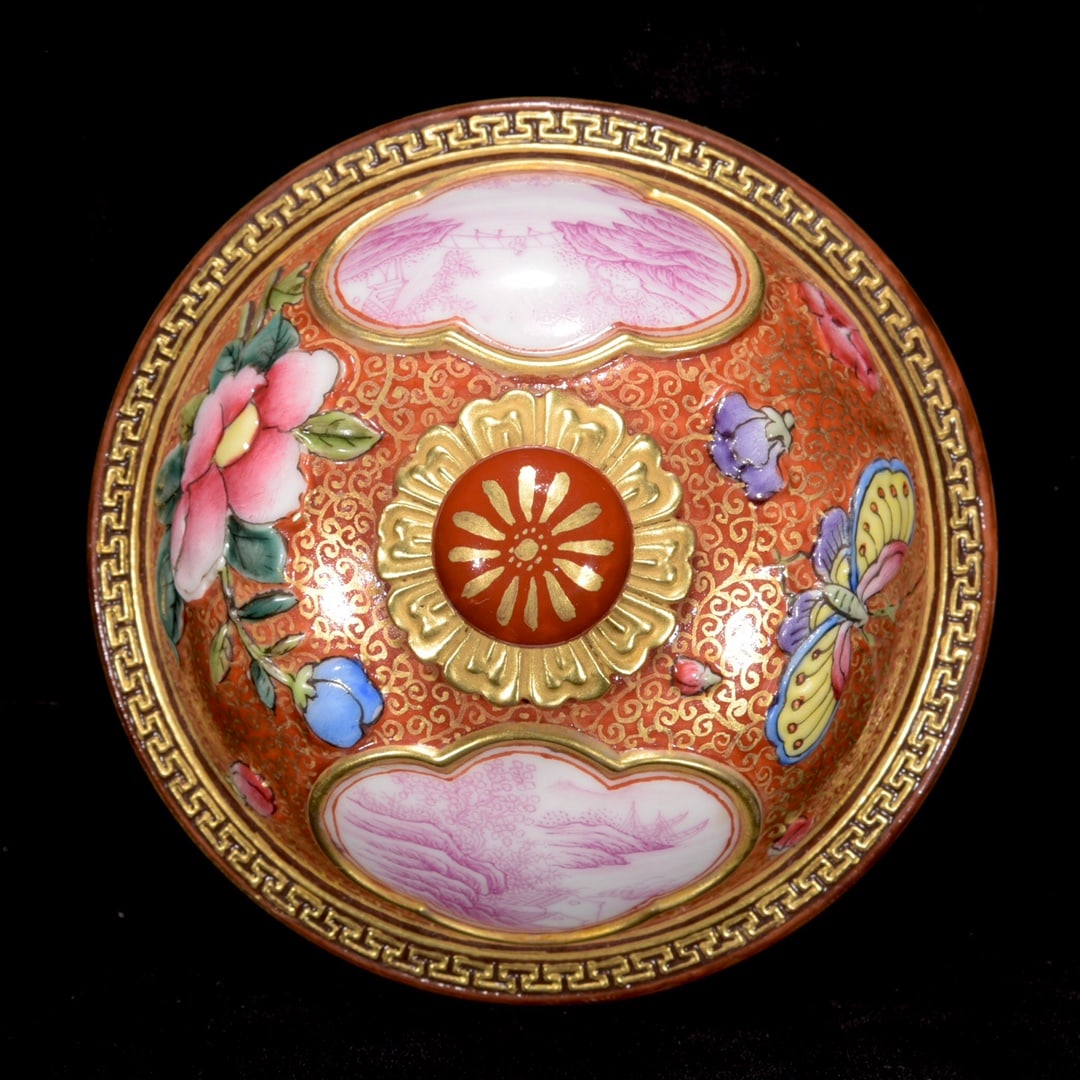 Superb Gilt Gold Famille Rose Porcelain Teapot - 8