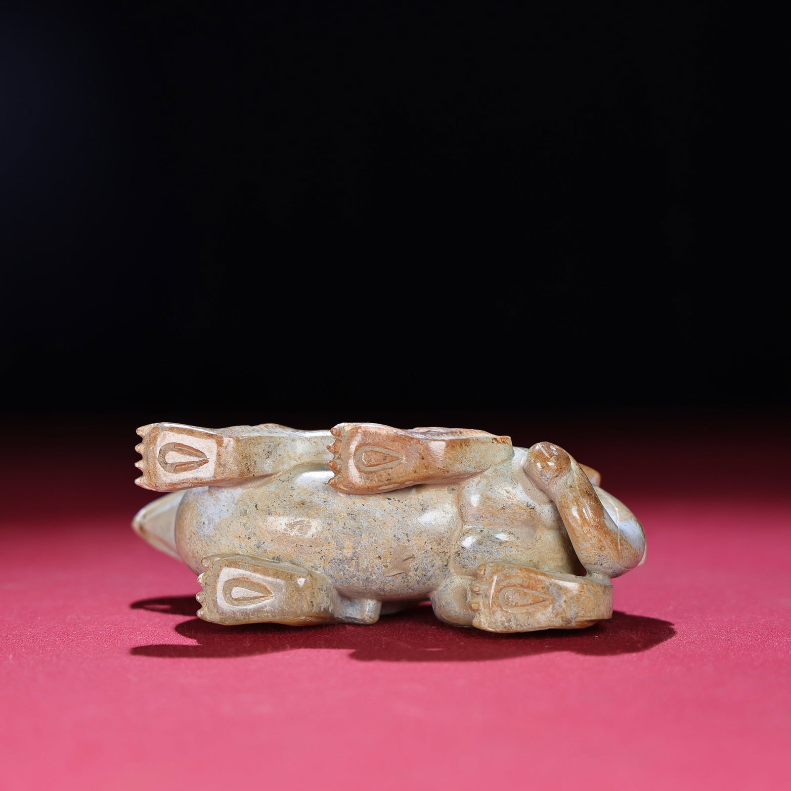 Old Hetian Jade Beast Statue - 6