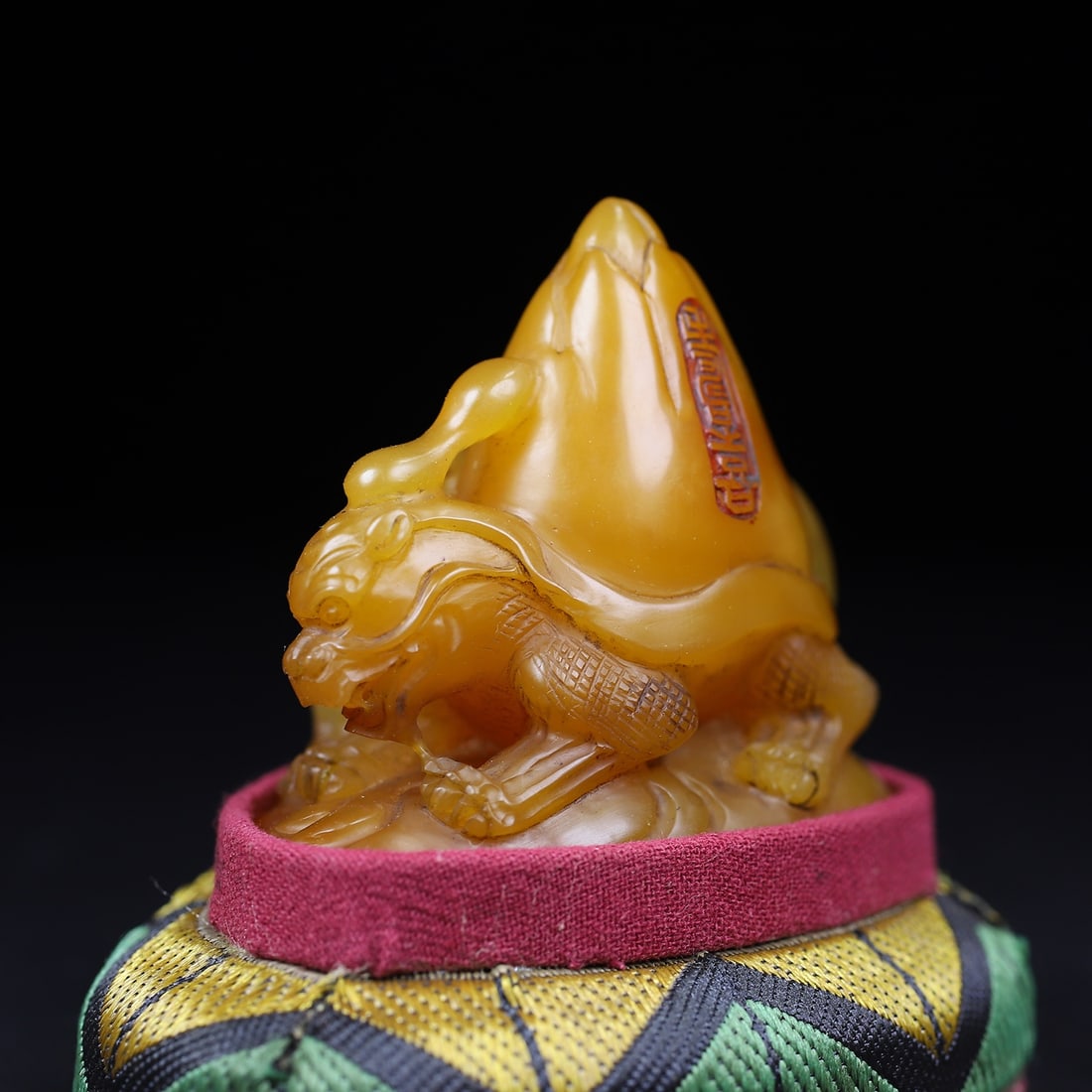 Vintage Shoushan Soapstone Hand-Carved Seal/Stamp Beast - 5