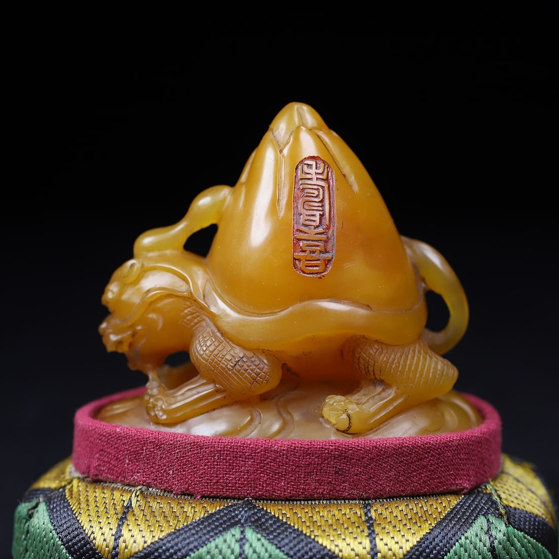 Vintage Shoushan Soapstone Hand-Carved Seal/Stamp Beast - 6