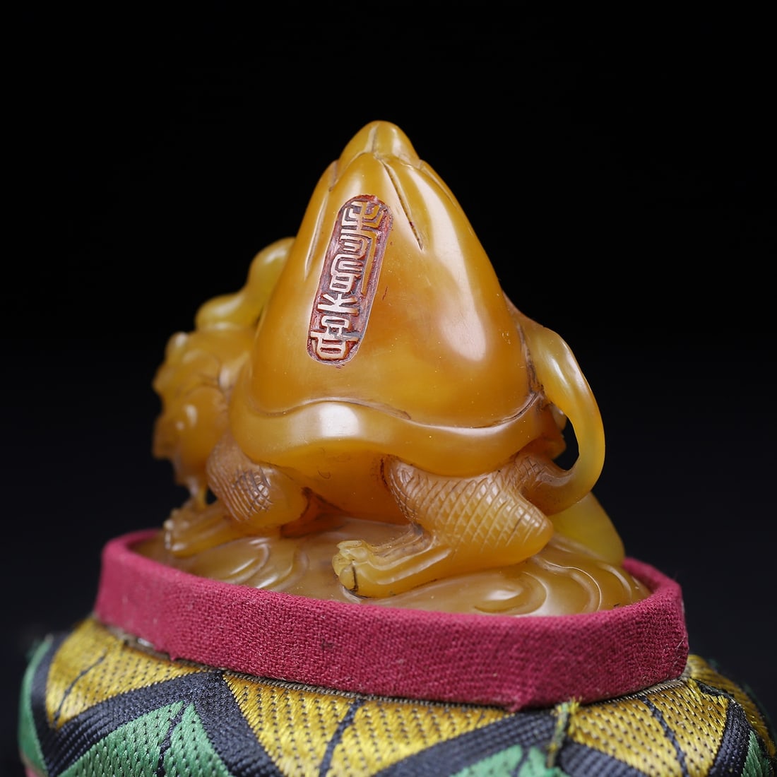 Vintage Shoushan Soapstone Hand-Carved Seal/Stamp Beast - 8