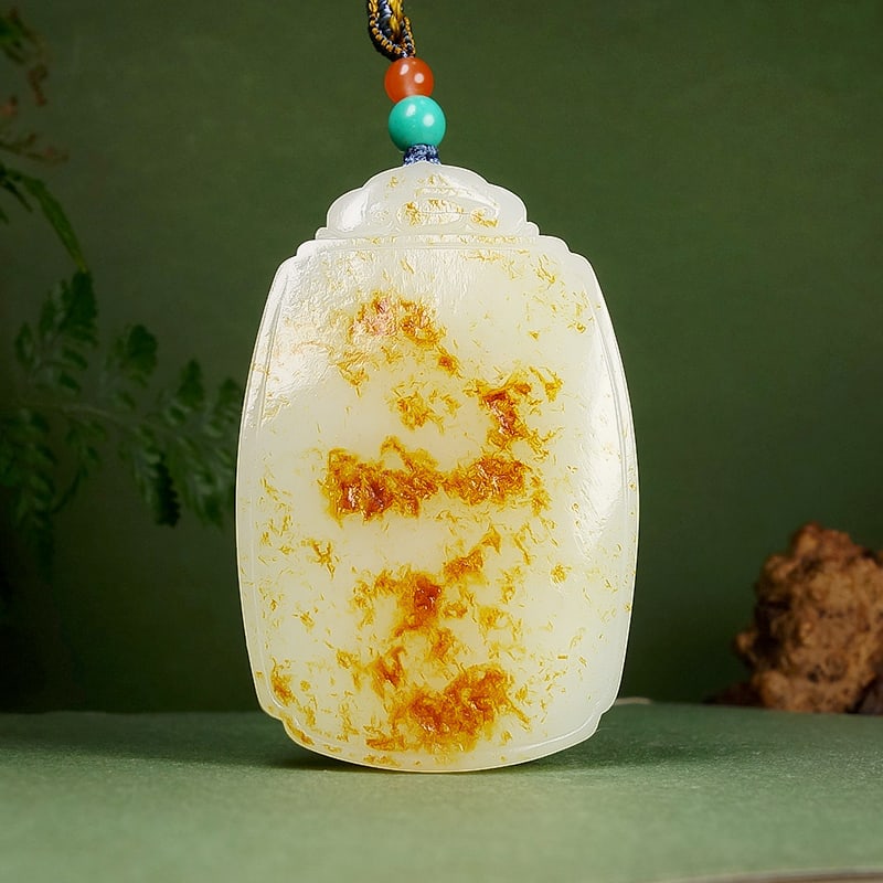 Superb Natural Hetian Jade Lucky Pendant: Title: Old Hetian Jade Dragon Pendant Date/Period: After2165 Origin: Chinese Dimension: 59x80x25(mm) 2.32x3.15x0.98(inches) Weight 0.35 lbs/157g Materials: Hetian Jade Reserve: $1,599.00 Shipping: Dom