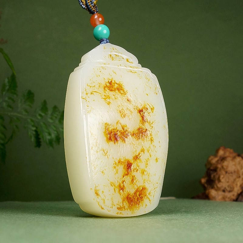 Superb Natural Hetian Jade Lucky Pendant - 2