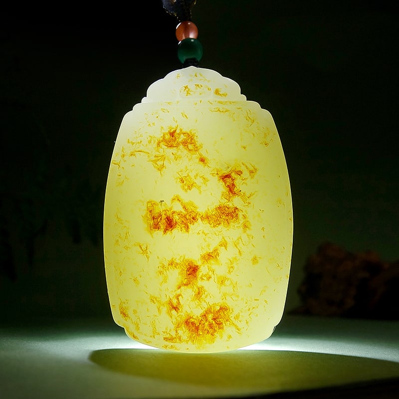 Superb Natural Hetian Jade Lucky Pendant - 6