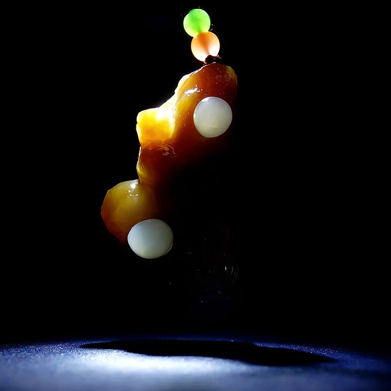 Natural Hetian Jade Carved Beetle Pendant - 6