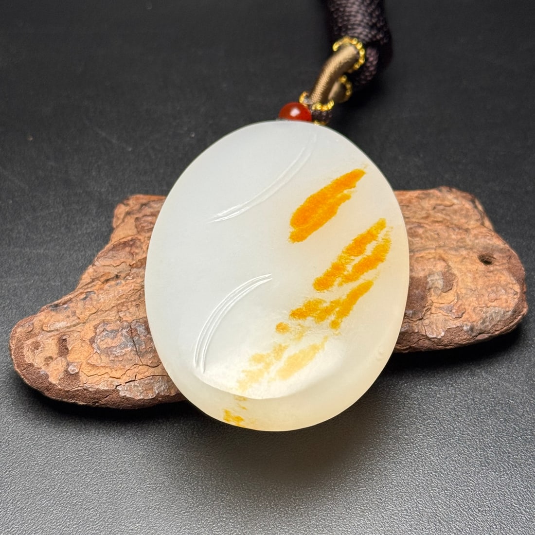Natural Hetian Jade Carved Kwan-yin Pendant - 6