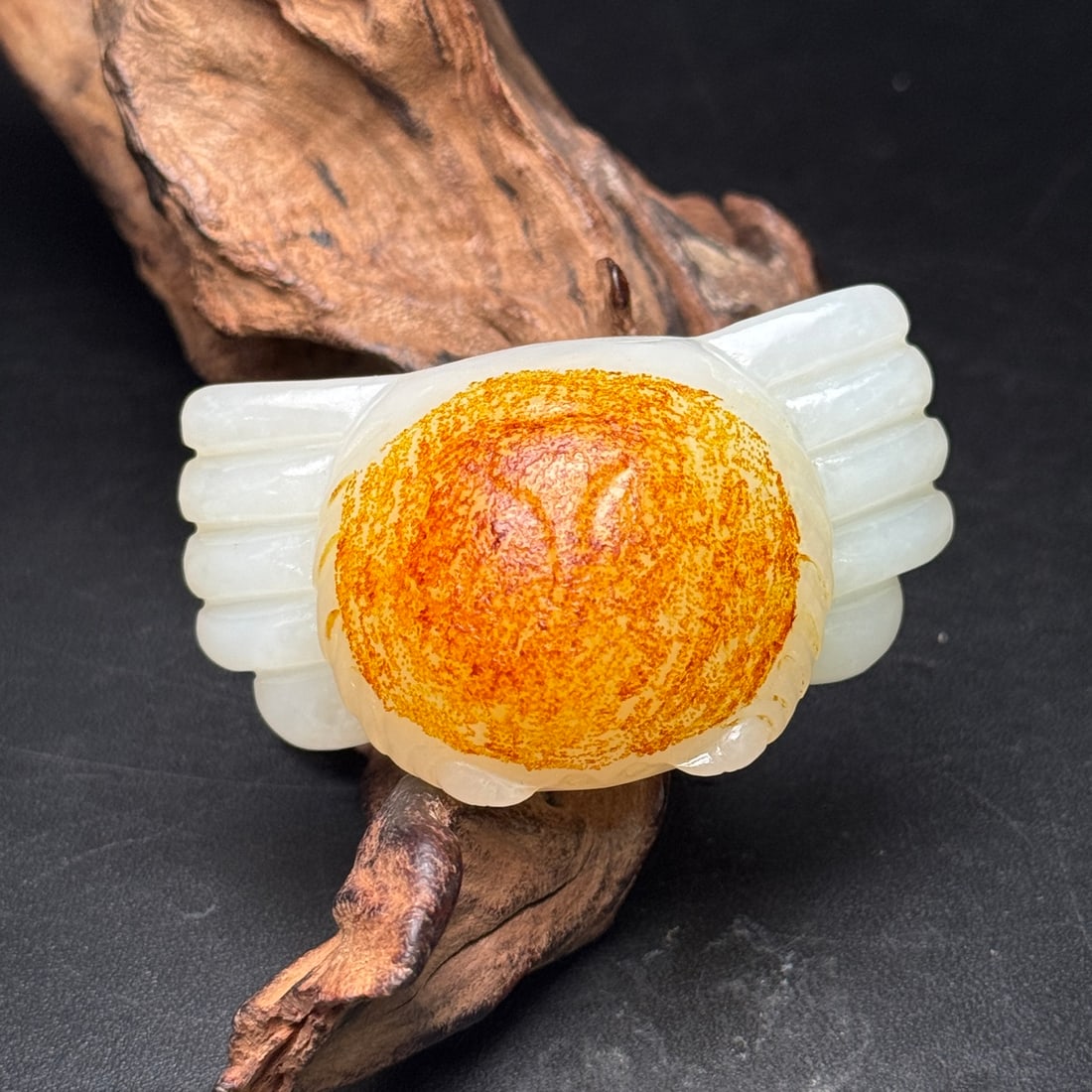 Natural Hetian Jade Hand Carved Crab Pendant - 2