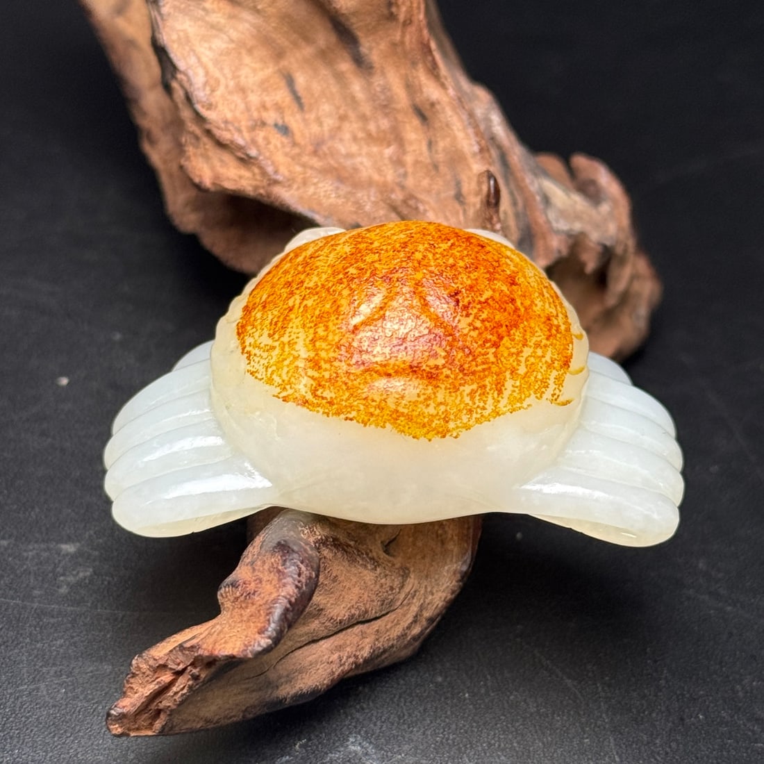Natural Hetian Jade Hand Carved Crab Pendant - 6