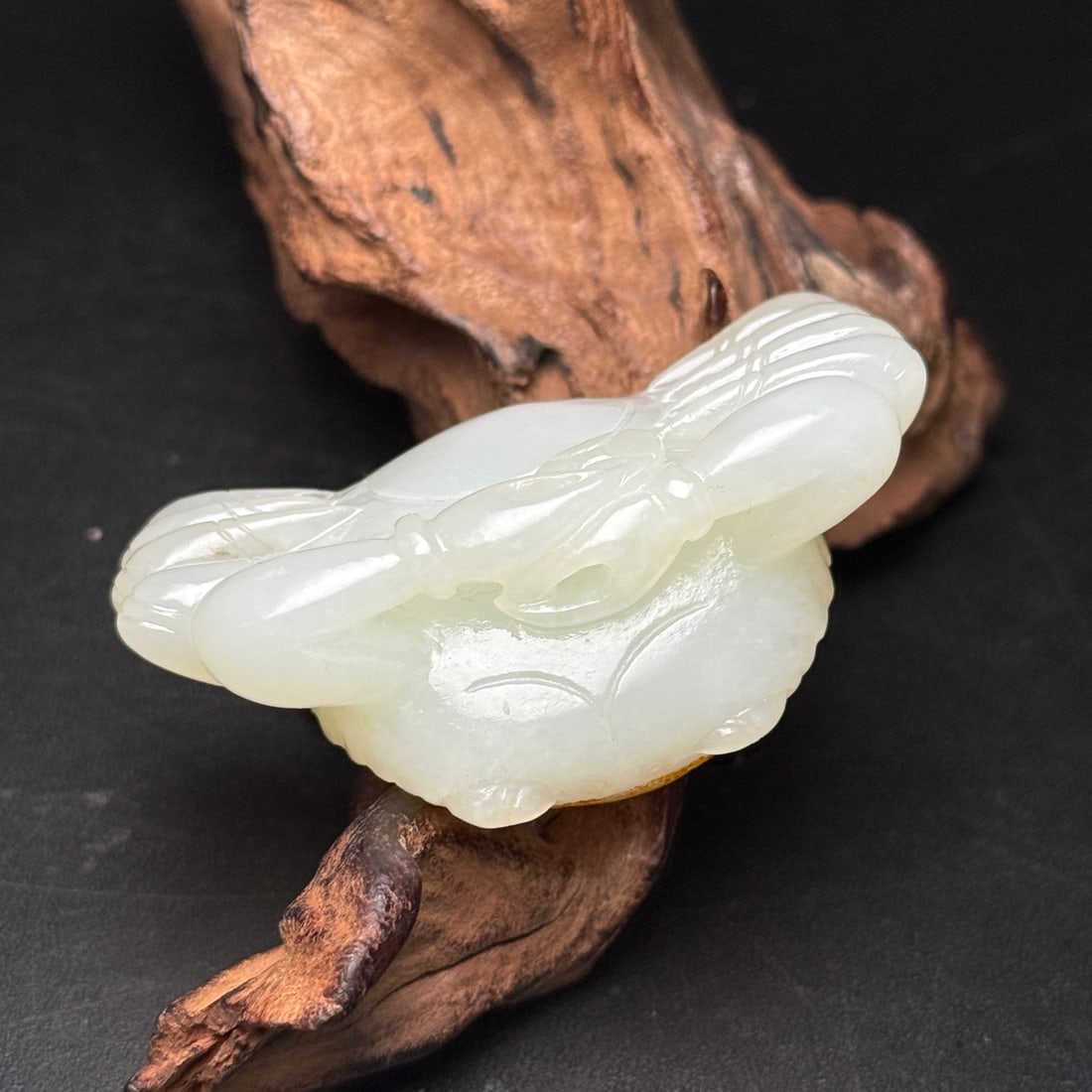 Natural Hetian Jade Hand Carved Crab Pendant - 7