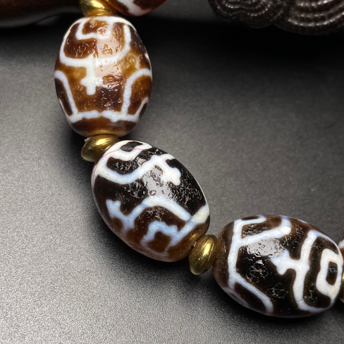 Old Tibetan DZI Agate Bracelet - 7