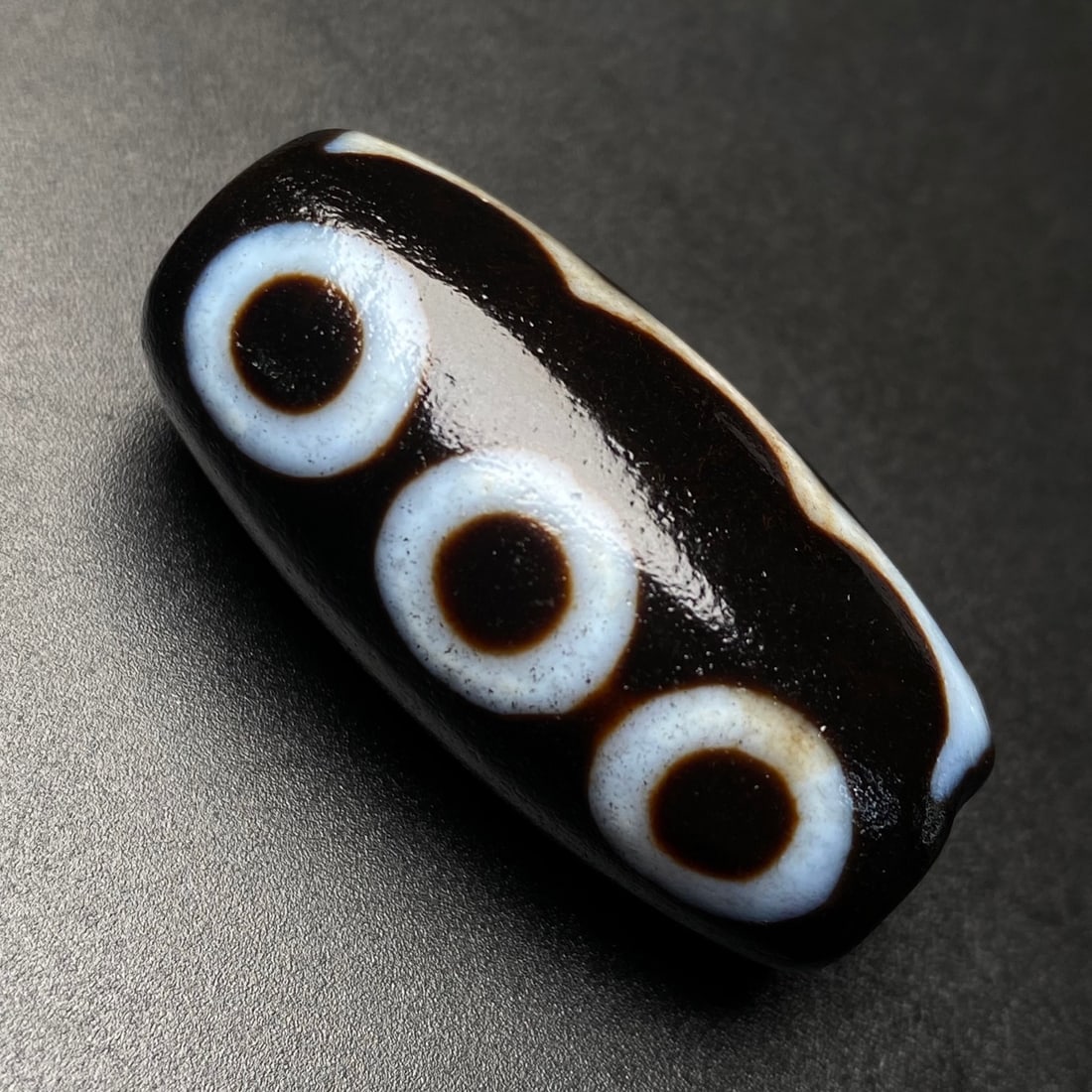 Old Tibetan Five Eyes DZI Agate Pendant - 2