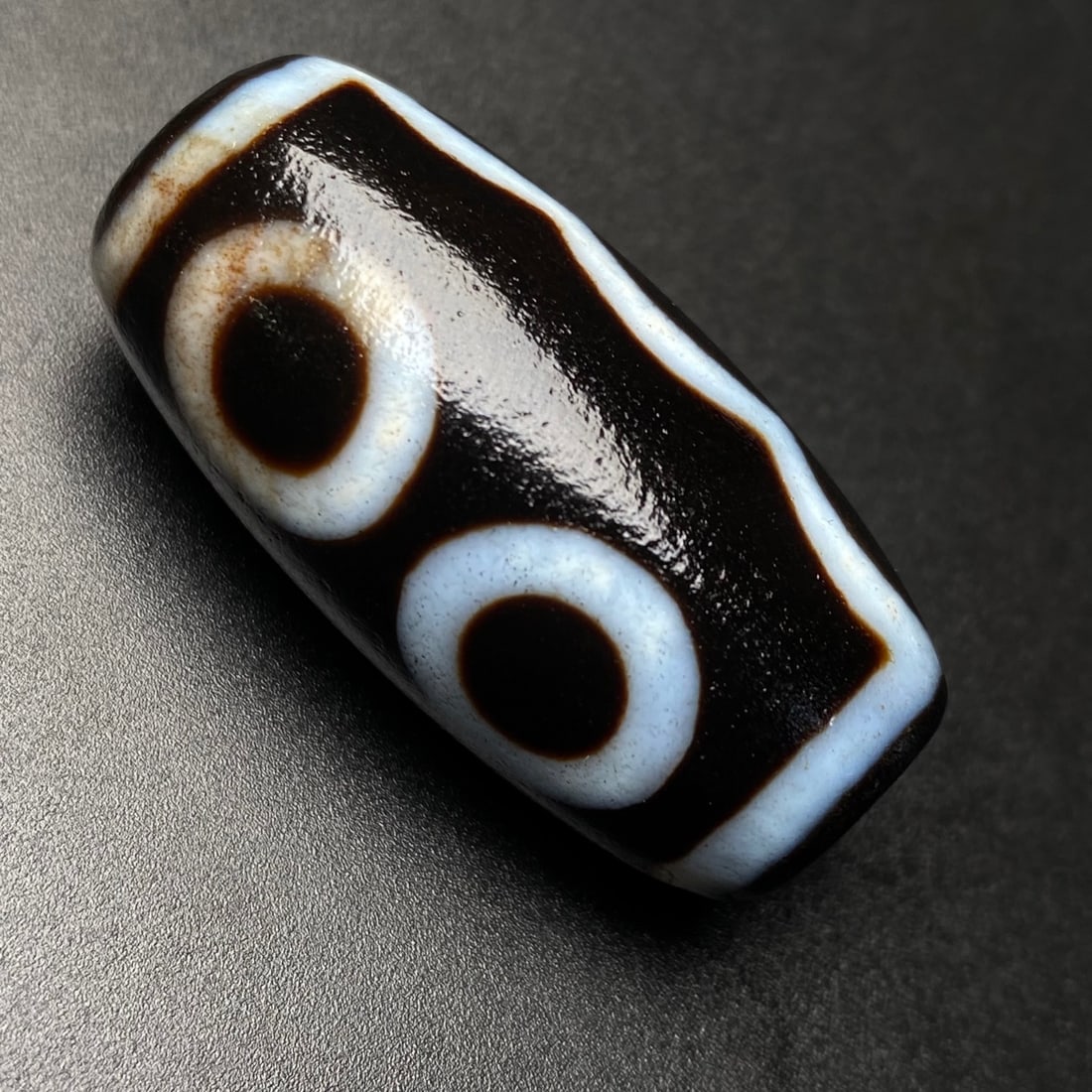 Old Tibetan Five Eyes DZI Agate Pendant - 3