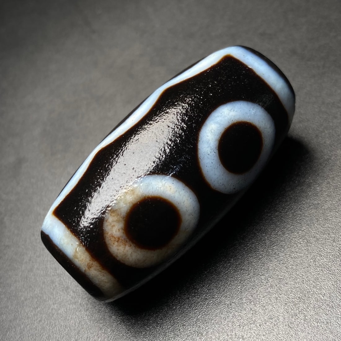 Old Tibetan Five Eyes DZI Agate Pendant - 4