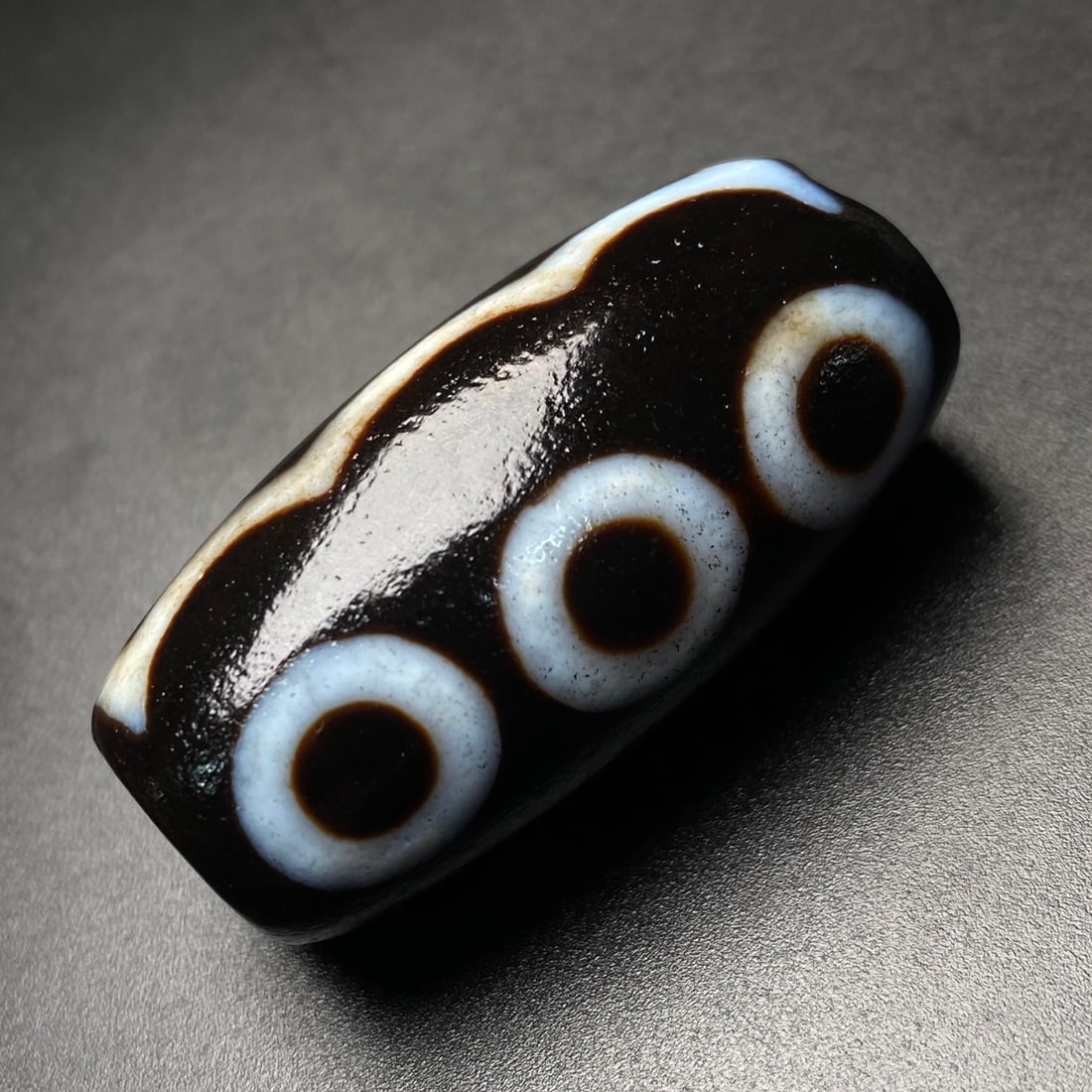Old Tibetan Five Eyes DZI Agate Pendant - 5