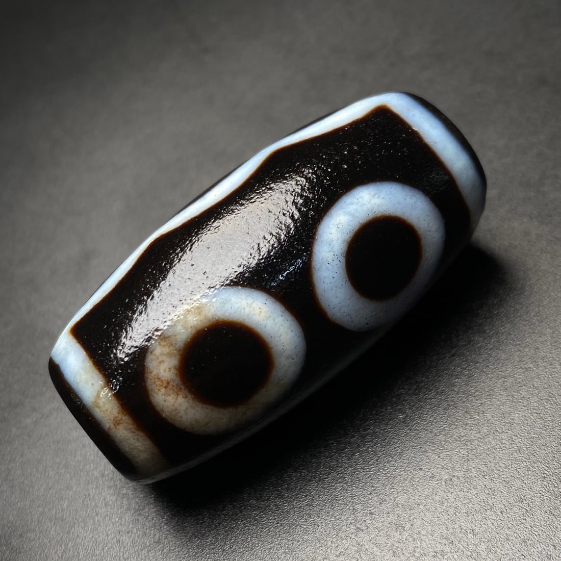 Old Tibetan Five Eyes DZI Agate Pendant - 6