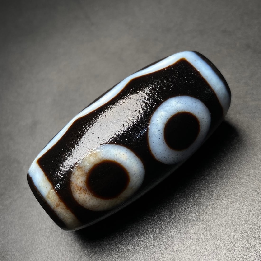 Old Tibetan Five Eyes DZI Agate Pendant - 8