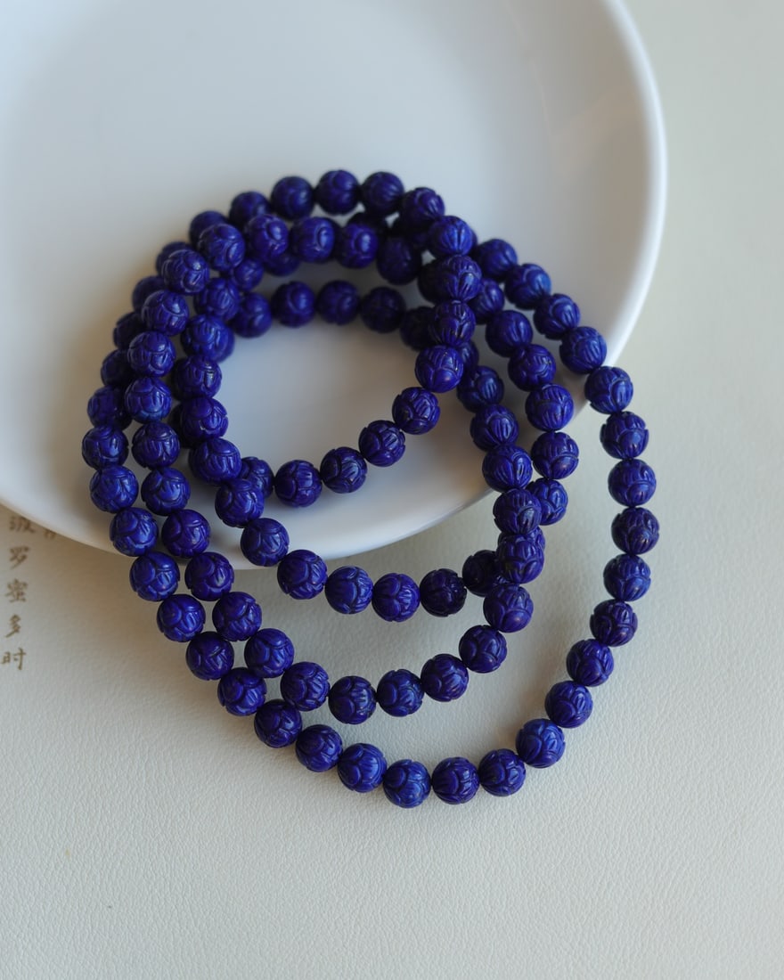 108 Beads Natural Lapis Lazuli Carved Lotus Beads Hand Chain Necklace: Title: Old Hetian Jade Dragon Pendant Date/Period: After2187 Origin: Chinese Dimension: 59x80x25(mm) 2.32x3.15x0.98(inches) Weight 0.35 lbs/157g Materials: Hetian Jade Reserve: $499.00 Shipping: Domes