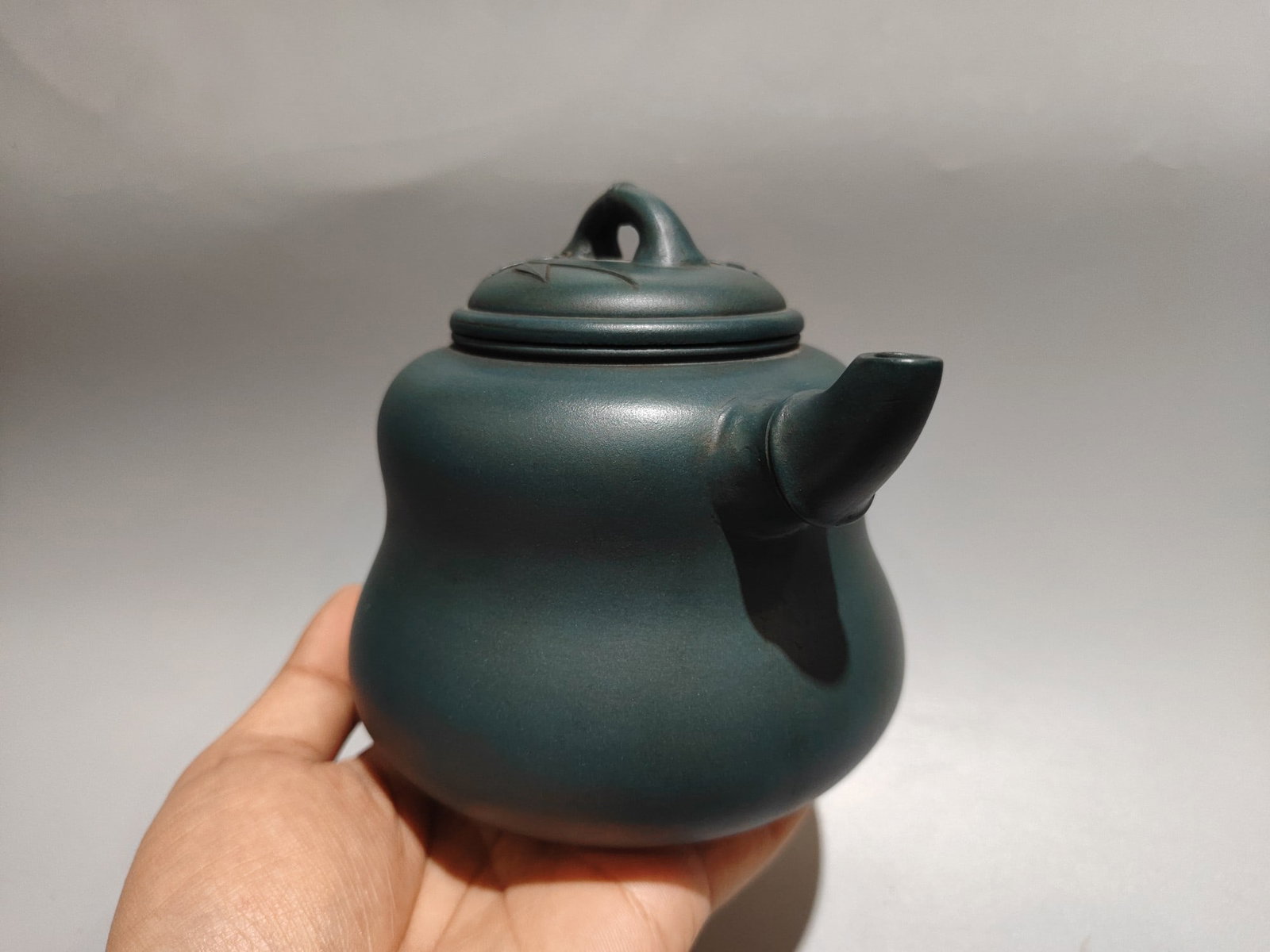 Blue Yixing Zisha Clay Teapot - 5