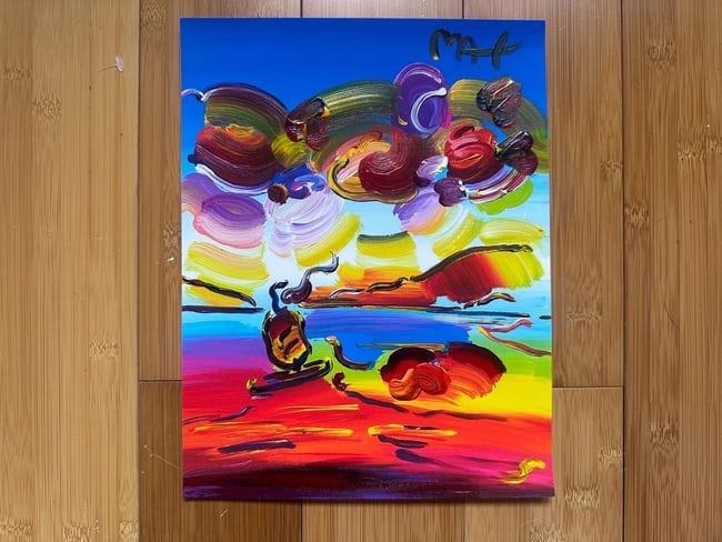 Peter Max Acrylic Painting HAND Painted & Signed Stormy Sail One of a kind Artwork With COA: Title:Peter Max Acrylic Painting HAND Painted & Signed Stormy Sail One of a kind Artwork With COAArtist/Publisher (if applicable):peter maxDescription:Peter Max mixed media original heavily hand embel