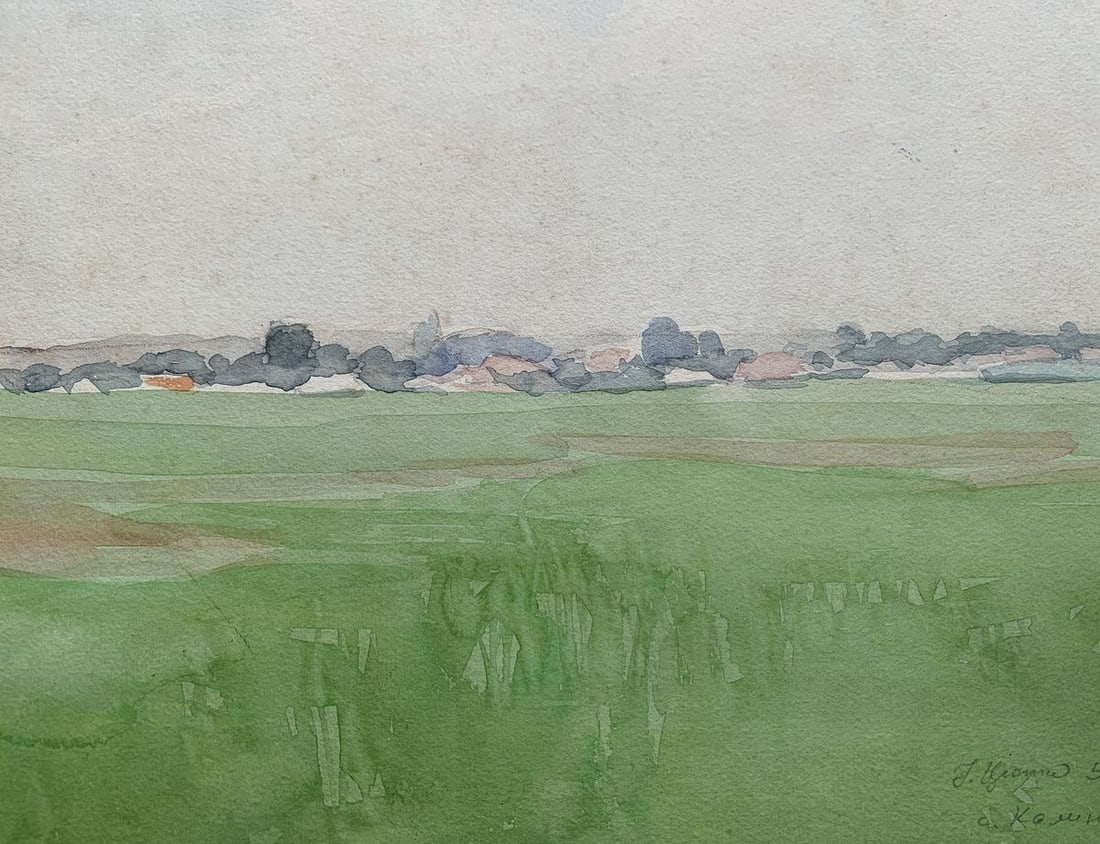 Watercolor painting In the field after the rain Ivan Tsyupka - 4
