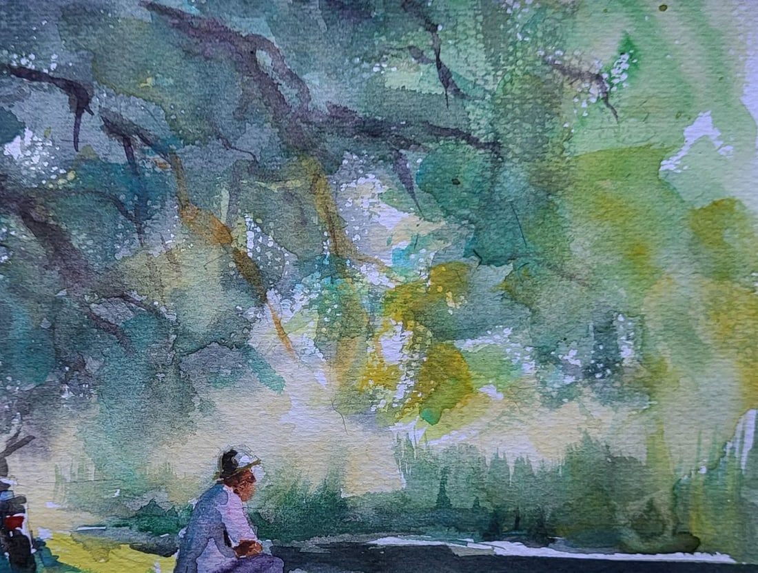 Watercolor painting By the shore of peace Boris Serdyuk - 5