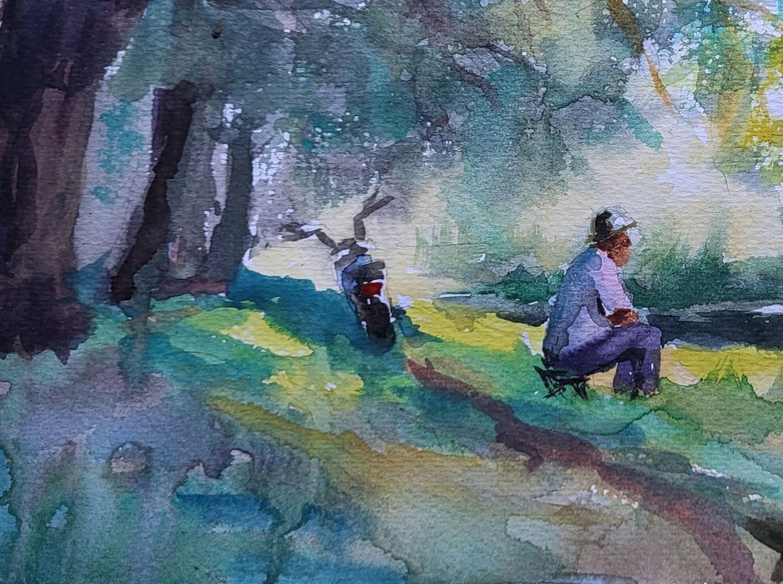 Watercolor painting By the shore of peace Boris Serdyuk - 6