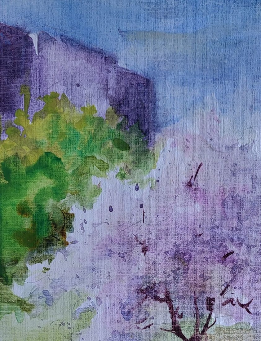 Watercolor painting Gentle april Boris Serdyuk - 4