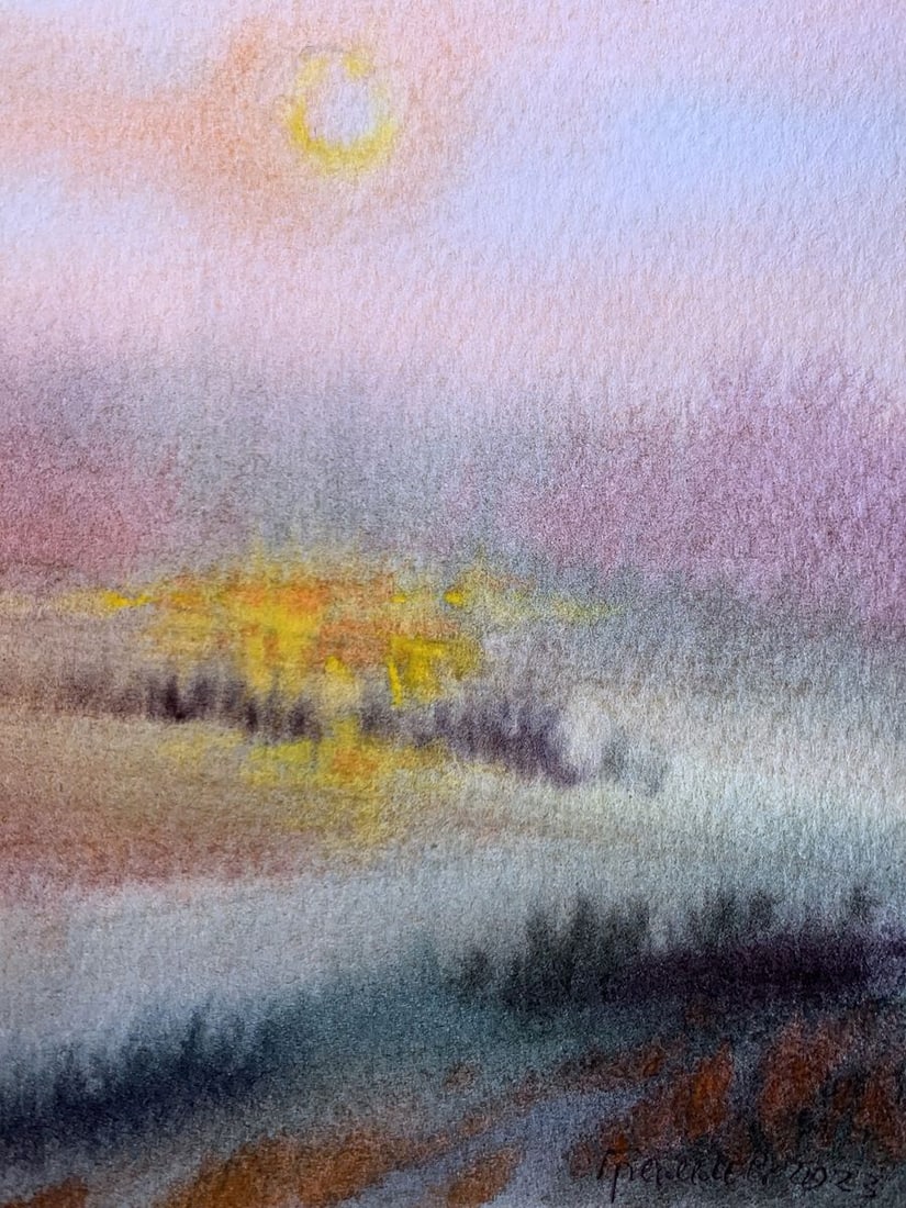 Pastel painting Mill on the outskirts Svetlana Gramm - 11