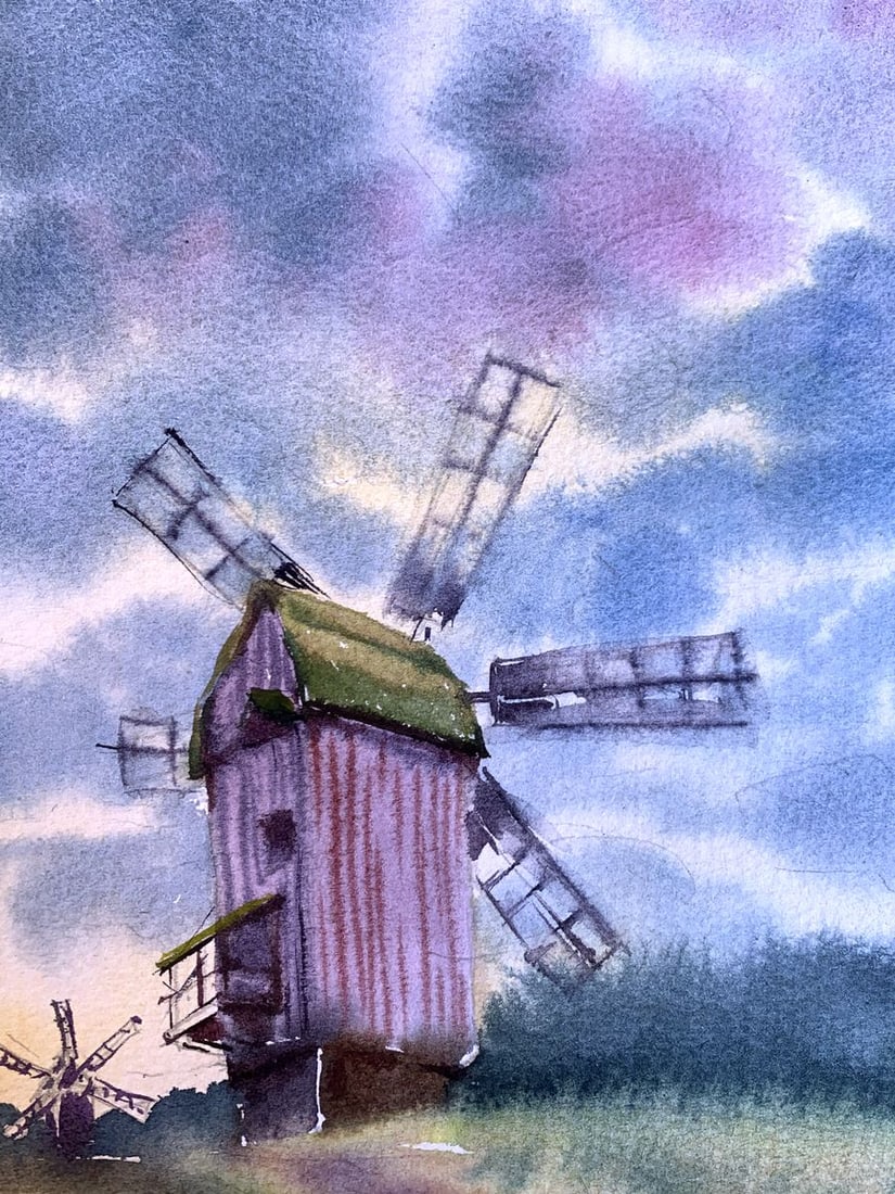 Pastel painting Mills before a storm Svetlana Gramm - 4