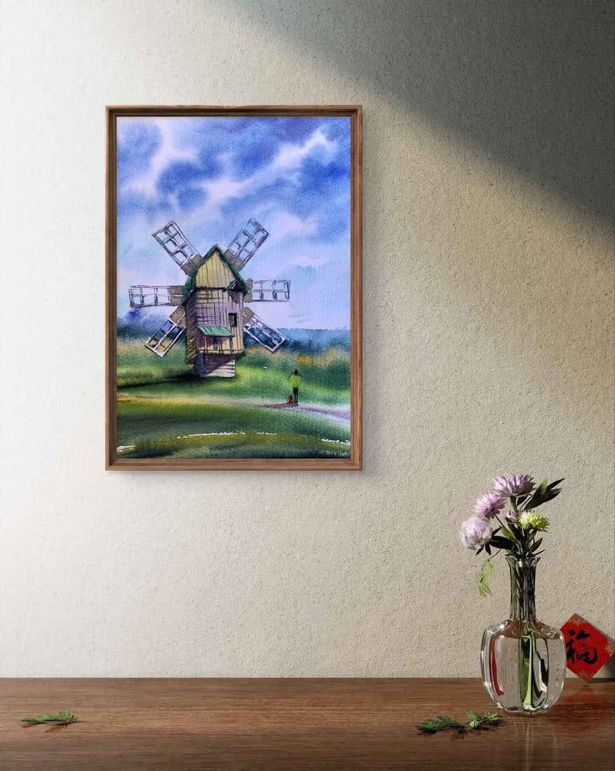 Pastel painting At the mill Svetlana Gramm - 3