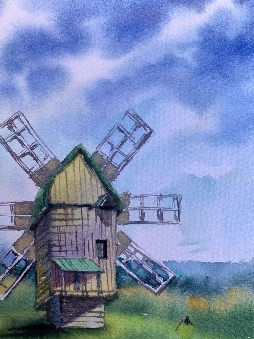 Pastel painting At the mill Svetlana Gramm - 5