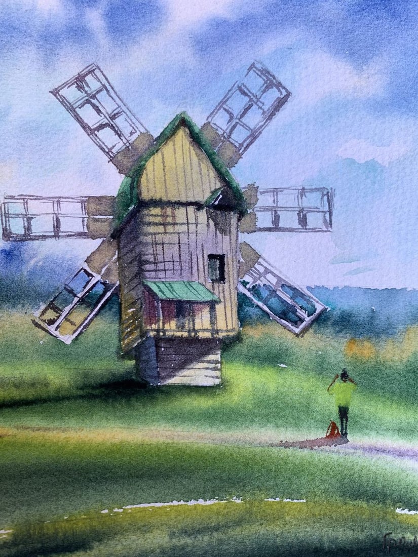 Pastel painting At the mill Svetlana Gramm - 6
