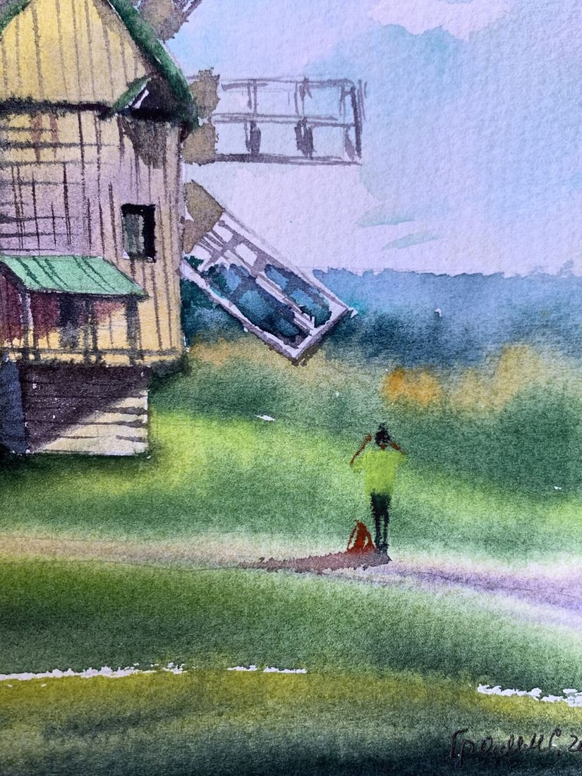 Pastel painting At the mill Svetlana Gramm - 9