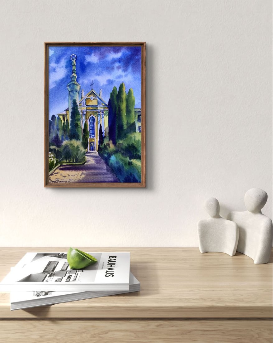 Watercolor painting Sacred place Svetlana Gramm - 2