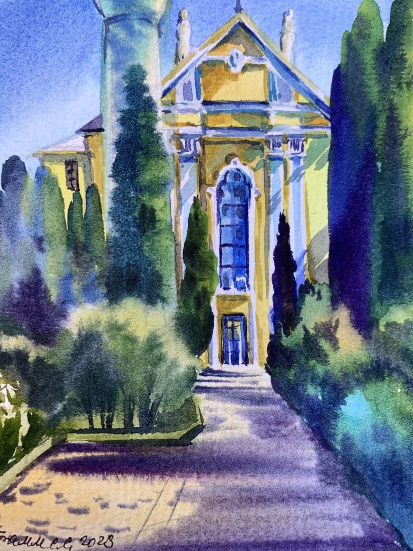 Watercolor painting Sacred place Svetlana Gramm - 7