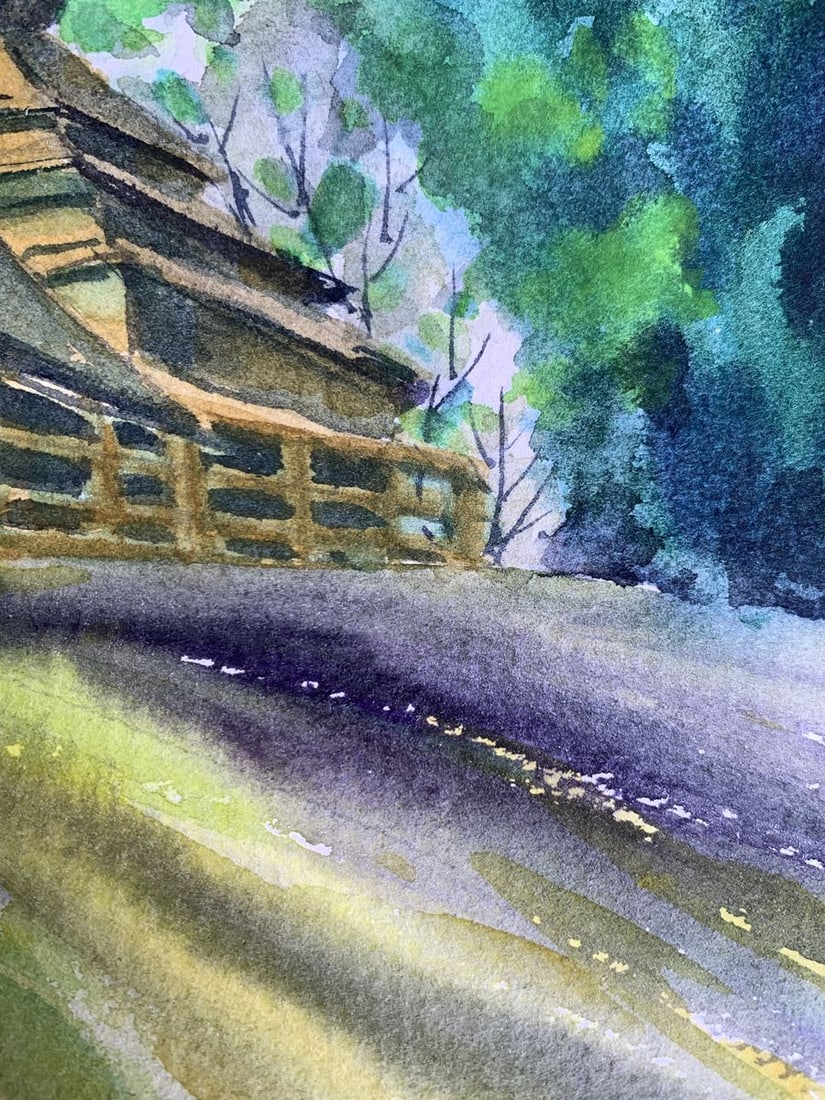 Watercolor painting Ancient church Svetlana Gramm - 11