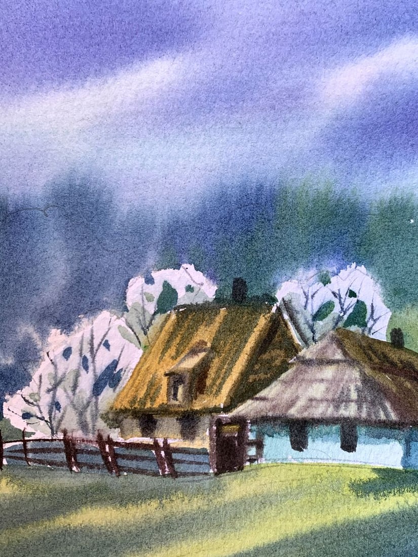 Pastel painting Quiet village Svetlana Gramm - 4