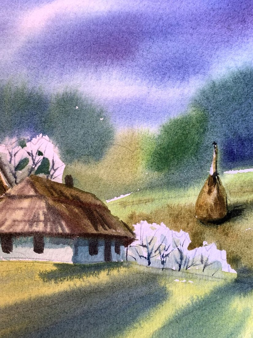 Pastel painting Quiet village Svetlana Gramm - 7