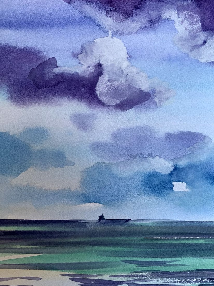 Watercolor painting Sea silence Svetlana Gramm - 4