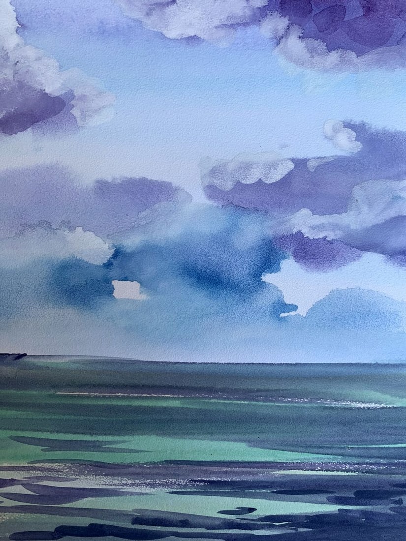 Watercolor painting Sea silence Svetlana Gramm - 7