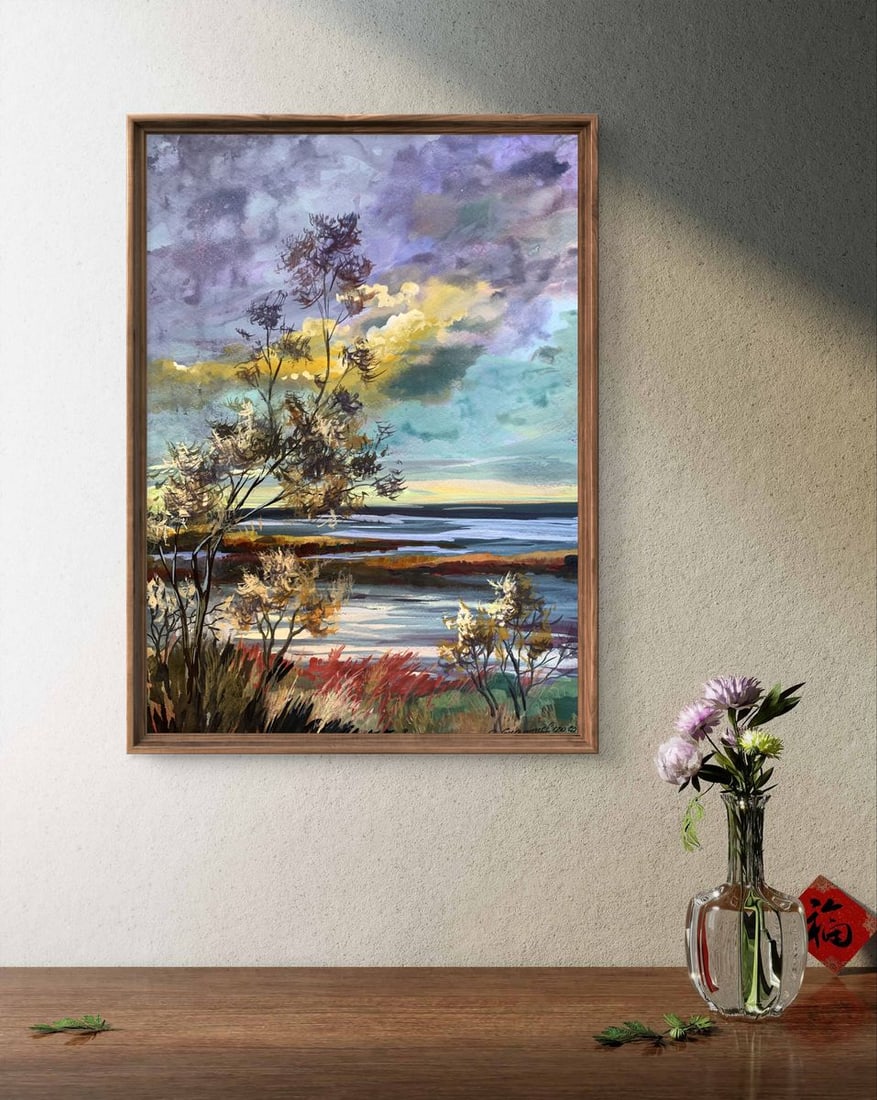 Watercolor painting Great sea view Svetlana Gramm - 3