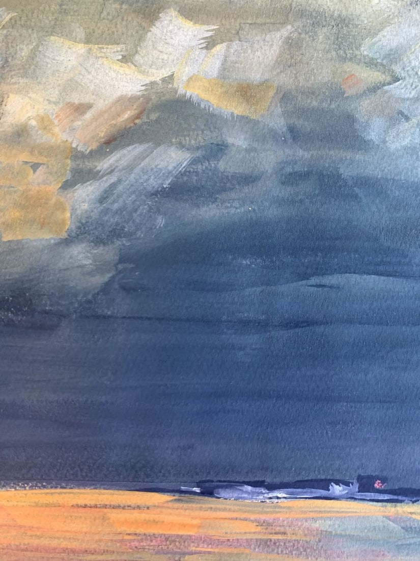 Watercolor painting On the spit Svetlana Gramm - 4
