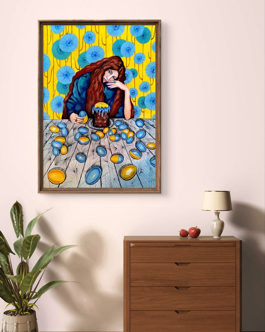 Acrylic painting Waiting for the holiday Olga Ponomaryva - 2