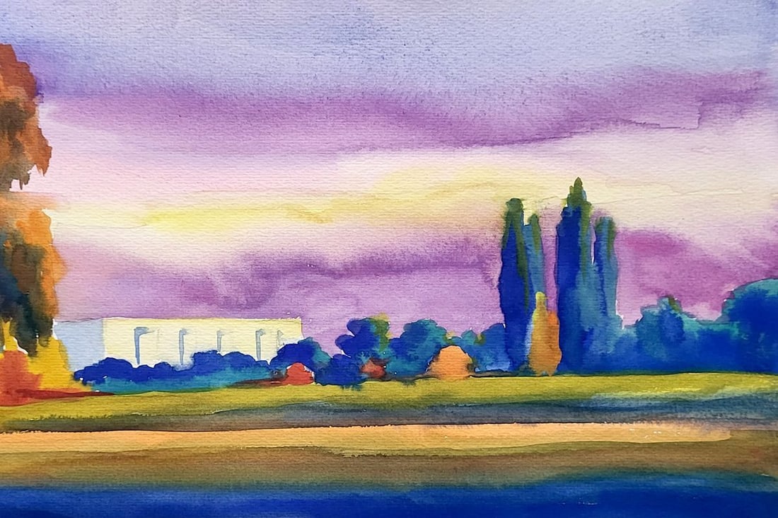 Watercolor painting Evening Serdyuk Boris Petrovich - 3