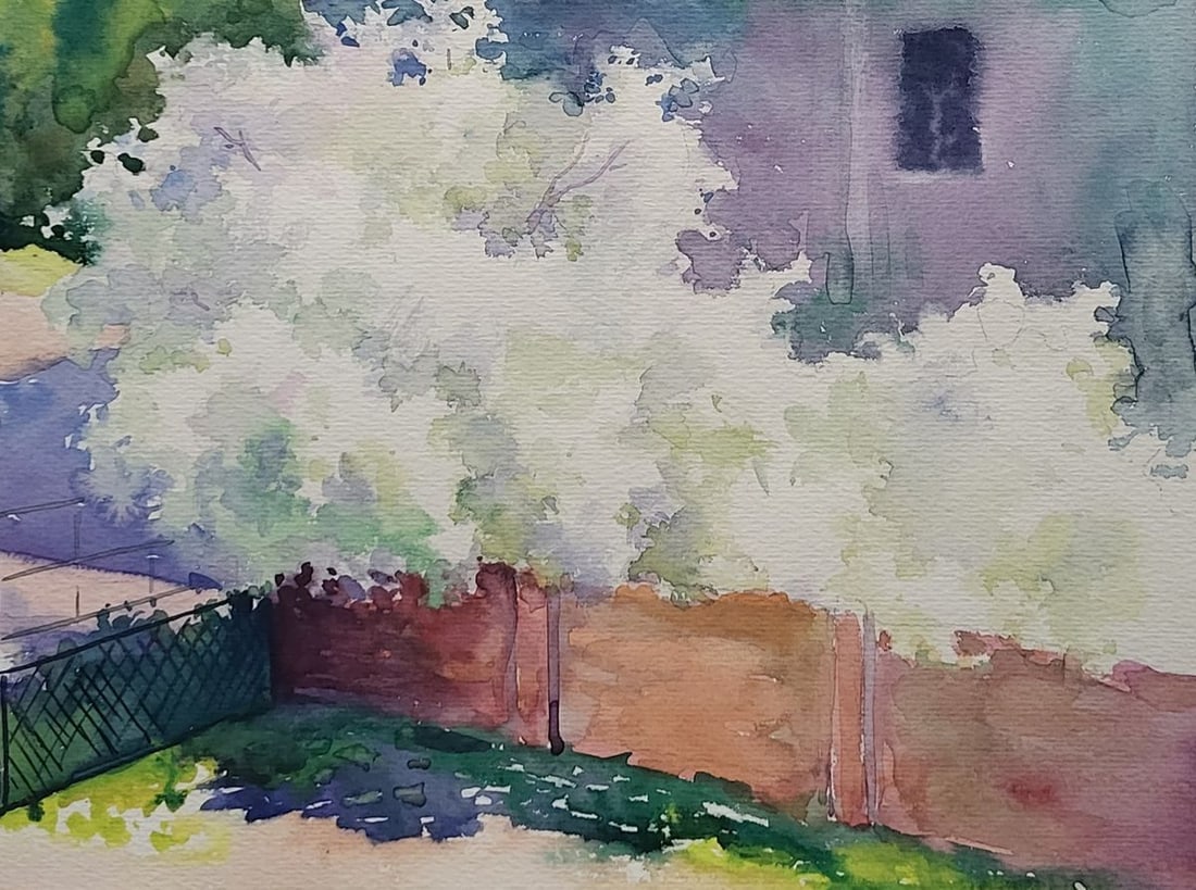 Watercolor painting View from the workshop Serdyuk Boris Petrovich - 5